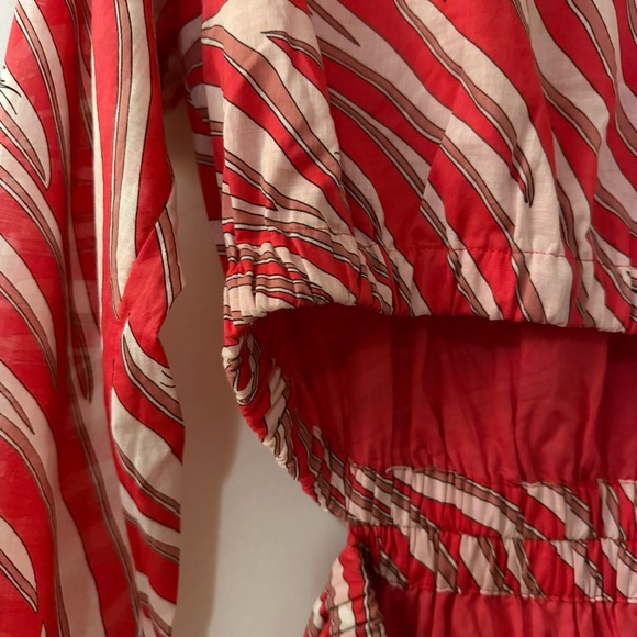 MICHAEL MICHAEL KORS Zebra Print Cotton Lawn Cutout Dress Size M - Picture 11 of 13